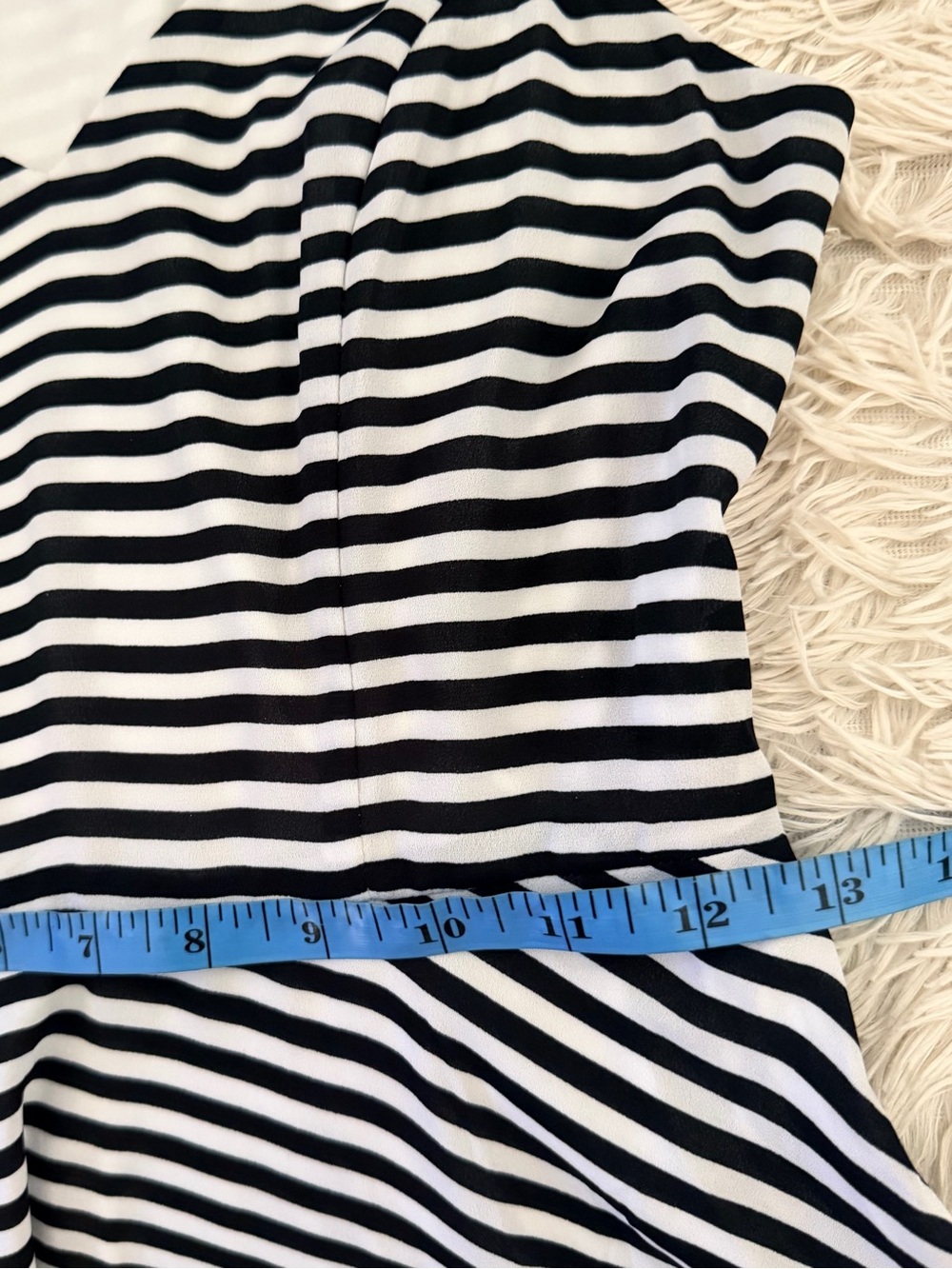 Express Black and White Striped Fit and Flare Skater Mini Dress Size 2 - NWOT - Picture 11 of 12